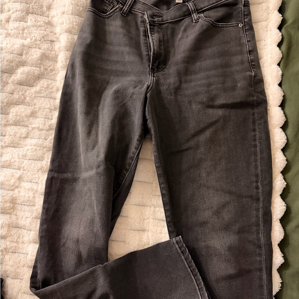 Abercrombie & Fitch Dark Gray Women's Straight Leg Jeans